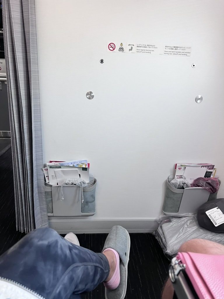 Premium Economy seat on Japan Airlines Boeing 787-9 aircraft.